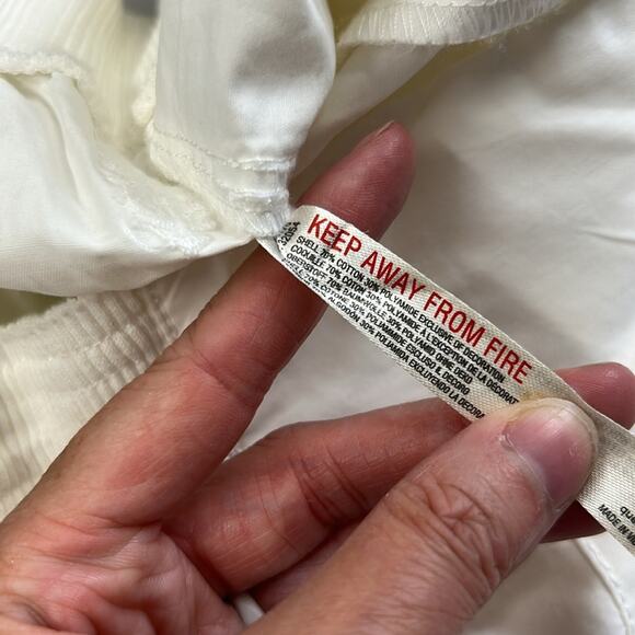 Free People FP Movement White Mesmerize Me Cargo Pants Logo Trim Size Medium NWT - Picture 9 of 9